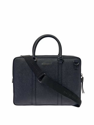 Burberry Newberg navy leather briefcase
