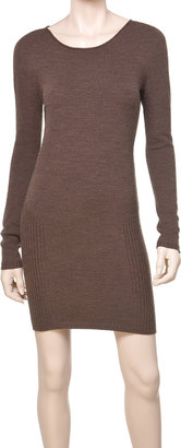 Max Studio Stretch Crepe Knitted Sweater Dress
