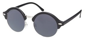 ASOS Half Frame Classic Round Sunglasses - black