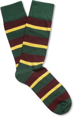 Corgi Royal Dragoon Guards Striped Cotton-Blend Socks