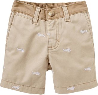 Old Navy Embroidered Fish-Print Shorts for Baby