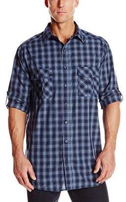 Axist Men's Big-Tall Long Sleeve Medium Stripe Woven Shirt
