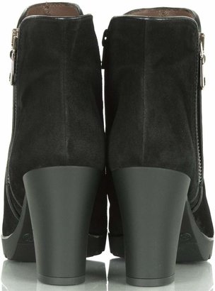 Daniel Commited Black Suede Rubber Heel Ankle Boot
