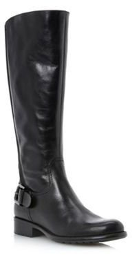 Dune Black 'toffee' knee high leather riding boots