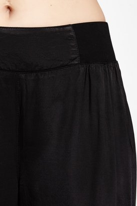 Barbara Lesser Cropped Satin Ankle Pleated Pant