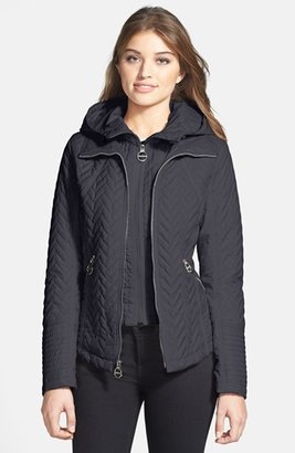 Laundry by Shelli Segal Quilted Jacket with Removable Hooded Vestie