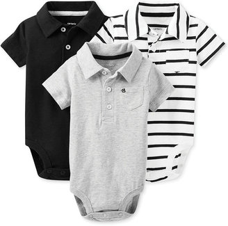 Carter's Baby Boys' 3-Pack Polo Bodysuits