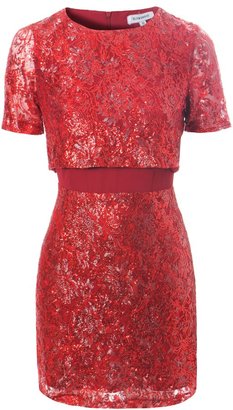 House of Fraser True Decadence Sequin Lace Illusion Dress