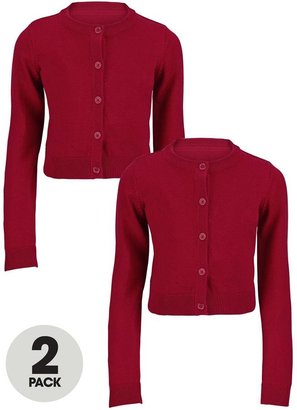 Top Class Essential Waist Length Cotton Cardigan (2 Pack)