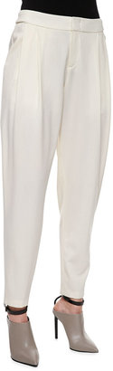 Vince Baggy Cropped Trousers, Off White