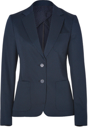 Paul Smith Black Navy/Turquoise Cotton Dotted Blazer