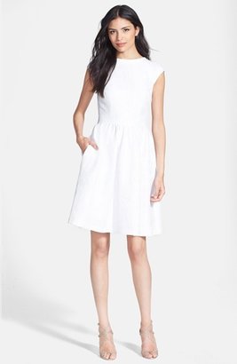 Cynthia Steffe Embossed Fit & Flare Dress
