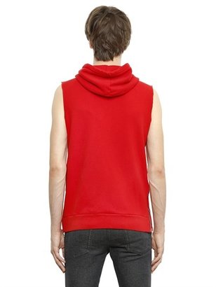 Balmain Sleeveless Cotton Sweatshirt With Patch
