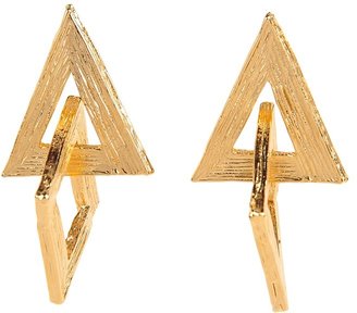 Yochi Design Yochi Interlocking Triangle Earrings