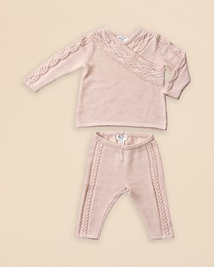 Angel Dear Infant Girls' Faux Wrap Top & Pants Set - Sizes 3-12 Months