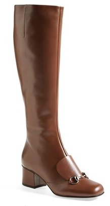 Gucci 'Lillian' Horsebit Knee High Boot (Narrow Calf)(Women)
