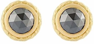 Malcolm Betts Women's Black Diamond Circular Stud Earrings
