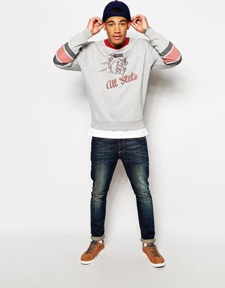 ASOS Oversized Sweatshirt With All State Print
