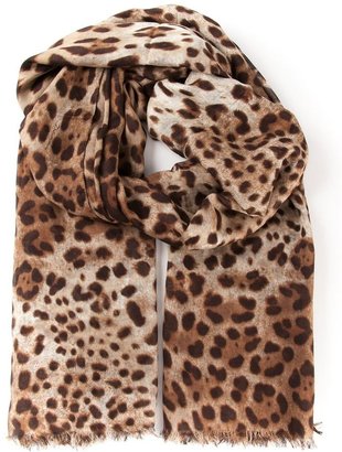 Dolce & Gabbana leopard print scarf