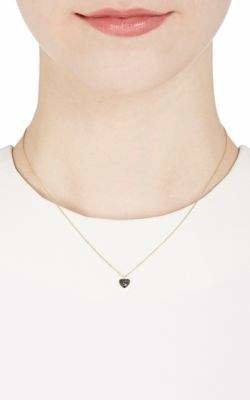 Finn Women's Black-Diamond Puffed Heart Necklace