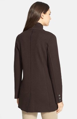 Eileen Fisher Merino Blend Shaped Long Jacket (Regular & Petite) (Online Only)