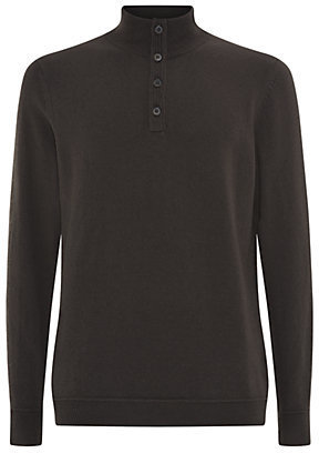 Boss Black Button-Up Knitted Sweater