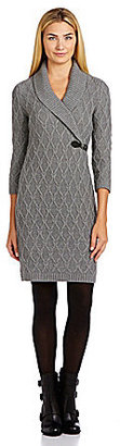 Calvin Klein Faux-Wrap Sweater Dress