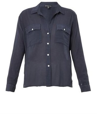 James Perse Cotton and silk-blend shirt