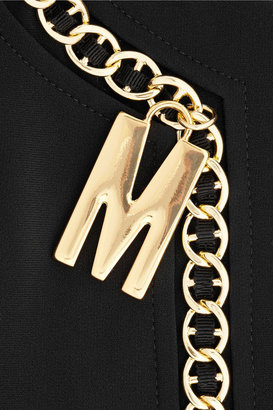 Moschino Chain-trimmed crepe jacket