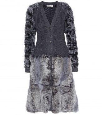 Nina Ricci Wool And Fur Cardigan
