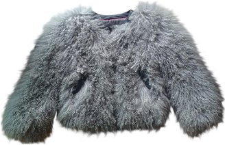 Alexander McQueen Grey Fur Jacket
