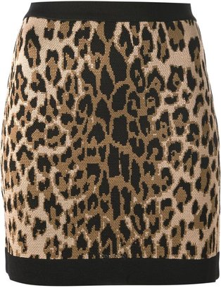 Balmain leopard print skirt