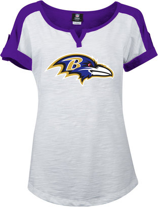 5th & Ocean Women's Baltimore Ravens Rolled Sleeve Slub T-Shirt