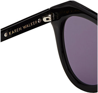 Karen Walker Women's Number One Sunglasses-Black, Grey