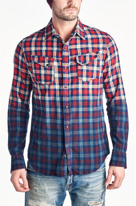Cult of Individuality Clint Shirt In Red Plaid
