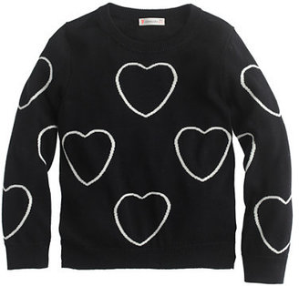 J.Crew Girls' framed heart sweater