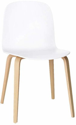 Muuto Visu Chair With Wood Frame/Shell - Oak Base/Shell - White