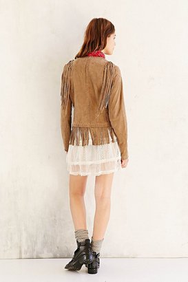 Urban Outfitters Ecote Fringe Western Suede Jacket