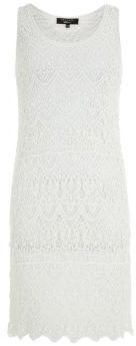 New Look Teens White Semi Sheer Crochet Dress