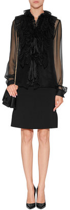 Alberta Ferretti Silk Blouse in Black