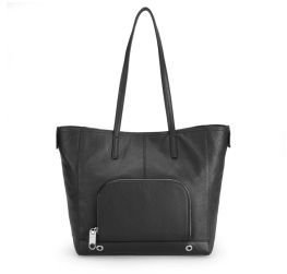 Milly Astor Pebble Leather Tote Bag - Black