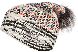Missoni Cashmere-Wool Hat with Fur Pom-Pom