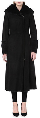 Armani Collezioni Shearling hooded coat