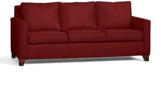 Pottery Barn Cameron Square Arm Upholstered Sleeper Sofa with Memory Foam Mattress