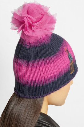 House of Holland New Era sequined knitted bobble hat