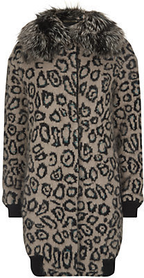 Roberto Cavalli Knitted Leopard Coat