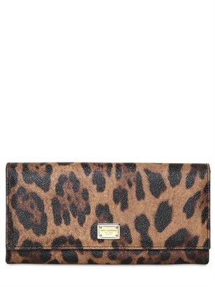 Dolce & Gabbana Leopard Printed Long Wallet