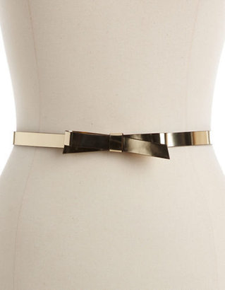 Kate Spade Leather Metallic Bow Belt