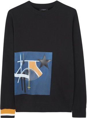 Givenchy Black printed cotton sweatshirt