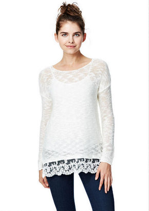 Delia's Lace Bottom Sweater